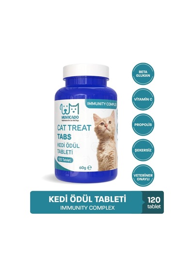 Immunity Kedi Köpek Ödül Tableti Kedi Bağışıklık Sistemi Güçlendirici Tablet Beta Glukan