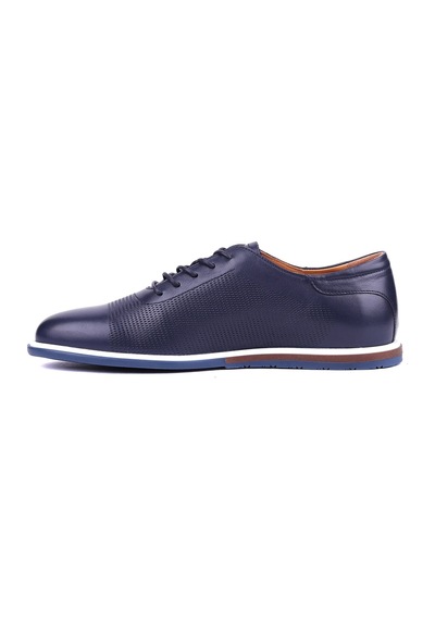 Shoetyle - Hakiki Deri Lacivert Renk Günlük Erkek Ayakkabı - 900-5089 -1479