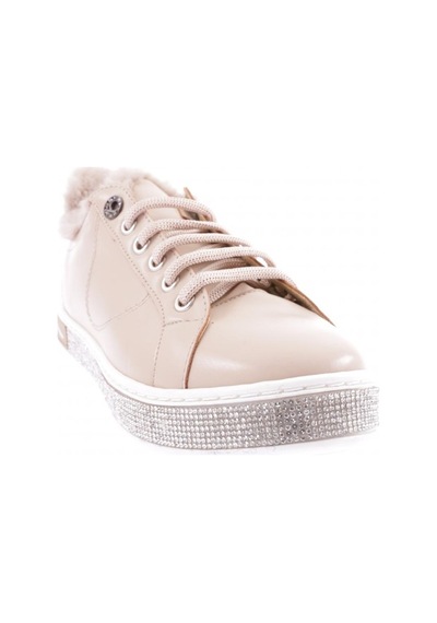 Dgn 22510 Kadin Kürklü Sneakers Ayakkabi 22510-1571-R0152 Bej
