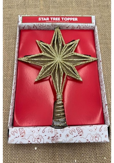 Beysüs Yılbaşı Çam Ağacı Süsü Tepe Yıldızı Kuzey Yıldızı Metal Gold 20 Cm