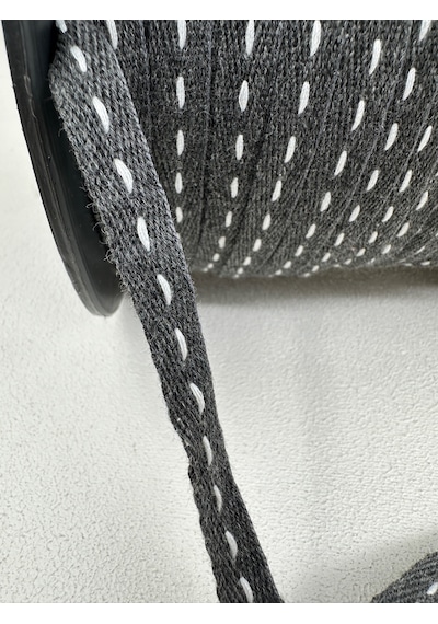 1 Cm Puntalı Balıksırtı Şerit-5 Metre-antrasit