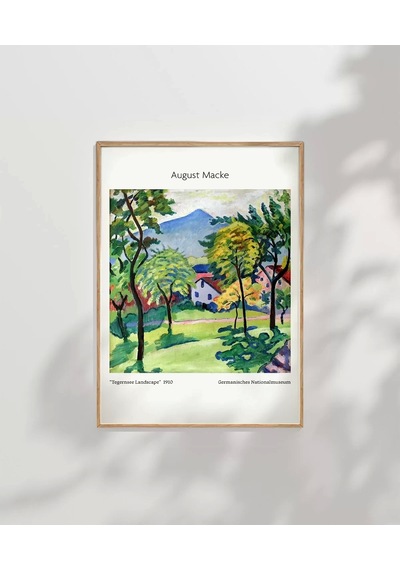 Çerçevesiz Poster August Macke Tegernsee Manzarası