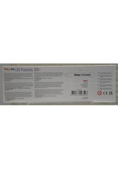 Pentel Yağlı Pastel Boya, Standart Kutu, 25 Renkli Çok Renkli
