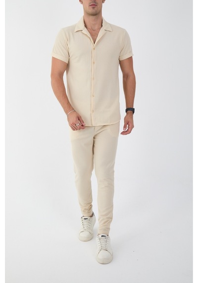 Mcz Bej Renk Slim Fit Erkek Pantolon - Gömlek Alt Üst Takım