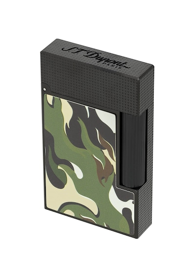 S.t. Dupont Ligne 2 Camo Haki Guilloche Çakmak C16050 Siyah