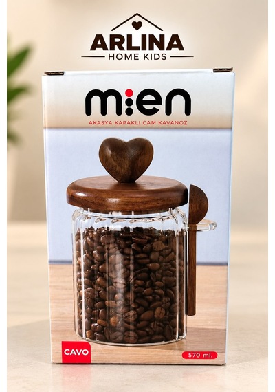 570 Ml Akasya Kapaklı Cam Kavanoz