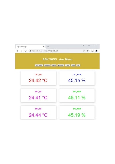Wıgs 5301 Wi-Fi, Sms, Arama, Dijital Sıcaklık Alarm Cihazı