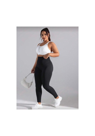 Fit Women Yüksek Bel 3 Kademeli Agraflı Termal Tayt Siyah