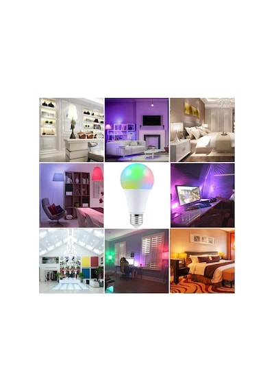 Yeni 2025 Rgb Led Ampul Çok Renkli Led Home Uzaktan Kumandalı Dim Edilebilir Ampul Rengarenk Ampül, Drwlampül Diğer