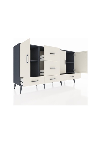 Hyperion Konsol 4 Raflı 5 Çekmeceli 3 Kapaklı 176x44x99 Antrasit-aytaşı Antrasıt/aytası - Antrasıt Hyperion Konsol 4 Raflı 5 Çekmeceli 3 Kapaklı 176x44x99 Antrasit-aytaşı Antrasıt/aytası - Antrasıt