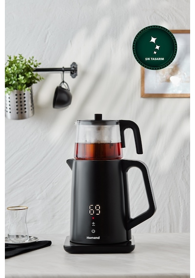 Homend Royaltea Cooltouch 1795h Dokunmatik El Yakmaz Gövdeli Paslanmaz Çelik Konuşan Çay Makinesi