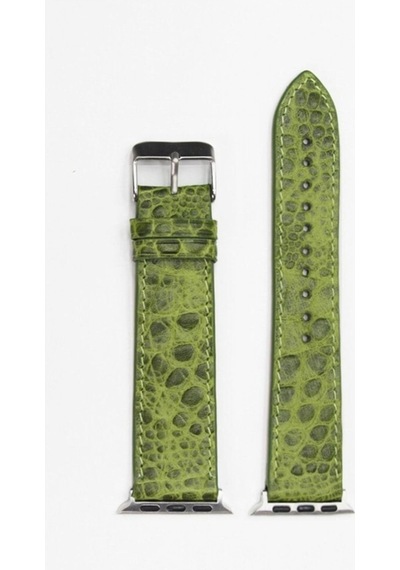 Apple Uyumlu Watch Kordon Yeşil Croccodile 38-40-41 Mm