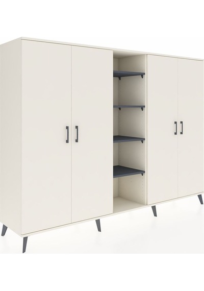Hyperion Dolap 12 Raflı 4 Kapaklı 220x44x163 Aytaşı-aytaşı/antras Aytaşı-aytaşı/antrasit Hyperion Dolap 12 Raflı 4 Kapaklı 220x44x163 Aytaşı-aytaşı/antras Aytaşı-aytaşı/antrasit