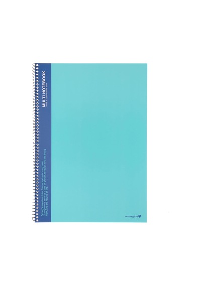 Morning Glory 5000 Trendy Çizgili Defter 25,6x18,4 Cm Turkuaz 10250-84484 Sarı