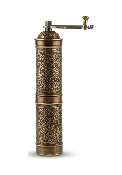 Aura Copper Nostaljik Manuel Kahve Karabiber Değirmeni 22 Cm Bakır Öğütücü - Altın - Çok Renkli
