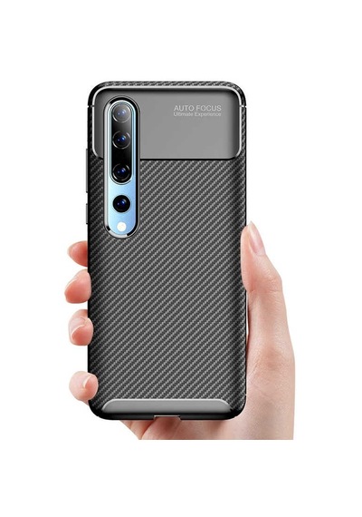 Smcase Xiaomi Mi 10 Pro Kılıf Ultra Soft Negro Karbon Silikon Siyah