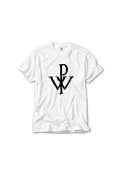 Powerwolf Logo Design Beyaz Tişört Beyaz