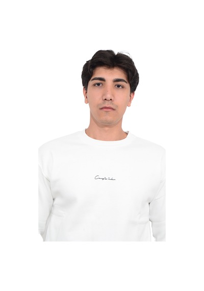 Cengiz İnler Erkek Üç İplik Sıfır Yaka Sweat Çok Renkli