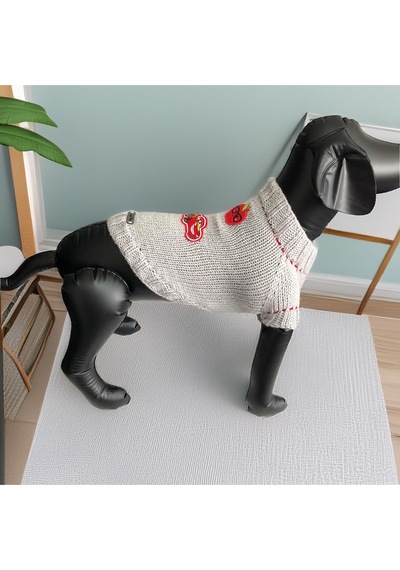 Köpek İçin Cherry Racer Gri Kazak