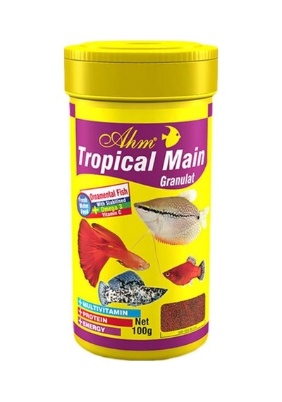 Ahm Tropical Main Granulat Küçük Ağızlı Süs Balığı Yemi 250 Ml