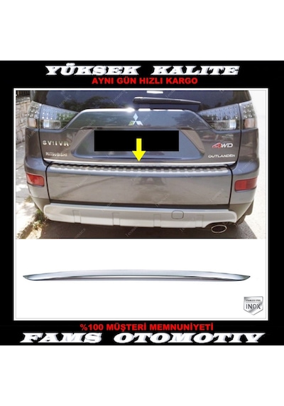 Mitsubishi Outlander Krom Bagaj Alt Çıta 2006-2012 Arası P.Çelik