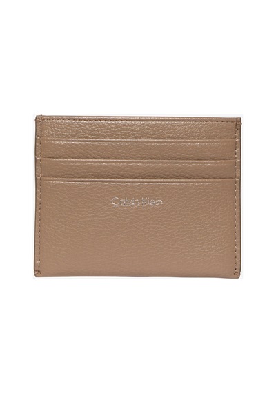 Calvin Klein Emblem Pebble Kadın Kahverengi Kartlık Kahverengi