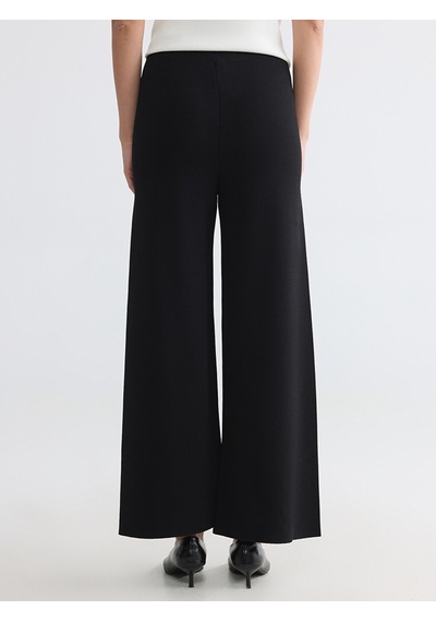 Lcw Everyday Siyah Beli Lastikli Kadın Triko Pantolon
