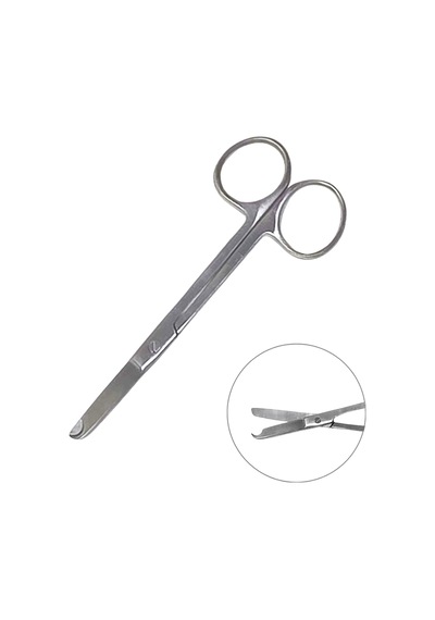 Barışhan Medikal Küçük Mikrocerrahi Dikiş Alma Makası 4.7inç/12.6cm Gri Eğitim Materyali