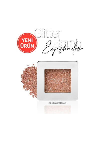 Mücevher Parlaklığında Yoğun Pigmentli Tekli Far Cre'ars Glitter Bomb Eyeshadow 04 Sunset Gleam 31514478