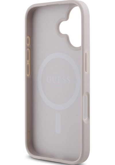 Apple iPhone 16 Plus Uyumlu Kılıf Guess Lisanslı Magsafe Şarj Özellikli Small 4g Classic Kapak Pembe