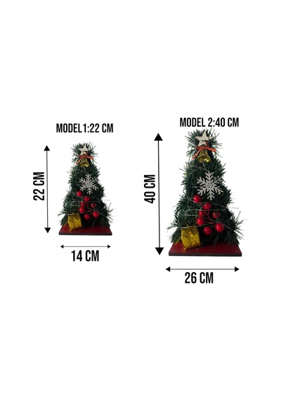 Dekoratif Işıklı Masa Üstü Yılbaşı Ağacı 20 Cm