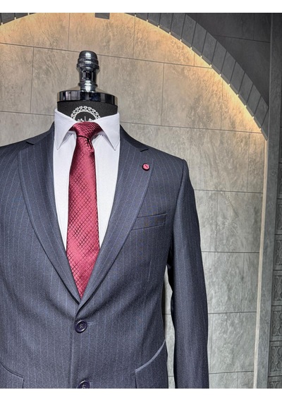 Dupont Classics Dupont Erkek Slim Fit 6 Drop Çizgili Viskon Mono Yaka Çift Düğme Çift Yırtmaç 2 Li Takım Elbise Lacivert Dupont Classics Dupont Erkek Slim Fit 6 Drop Çizgili Viskon Mono Yaka Çift Düğme Çift Yırtmaç 2 Li Takım Elbise Lacivert