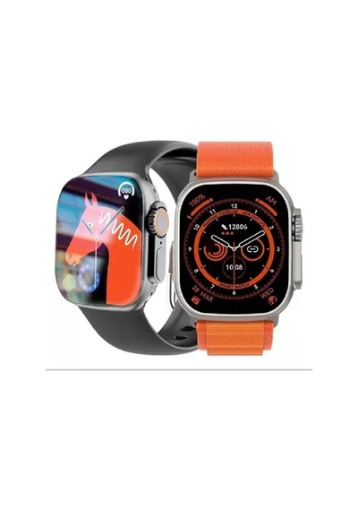 HW8 Ultra 49 MM Çift Kordonlu Akıllı Saat (Distribütör Garantili)