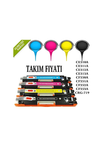 Hp Cp1025 Toner Takım (Ce310A) Lbp7010C.Lbp7018C.Cf350A.M176.M177