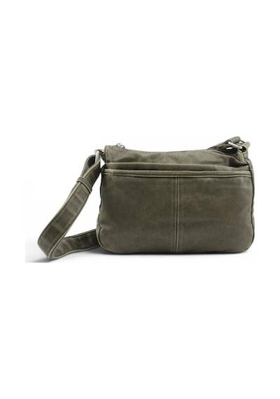 Baginn Eskitme Yıkama S.deri Günlük Postacı Çanta Çapraz Askılı Kadın Omuz Çantası 27 17 Cm Retro Yeşil