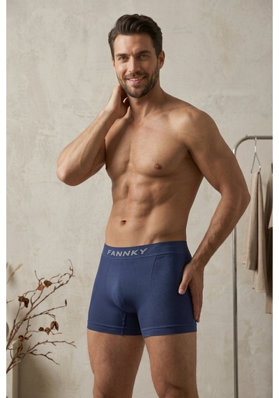 Fit Women Erkek Casual Comfort Günlük 3 Lü Lacivert Boxer