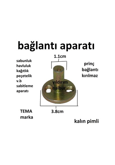Krom Sabunluk Havluluk Fırçalık Bağlantı Aparatı Sabitleme Aparat