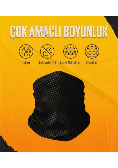 Musclecloth Çok Amaçlı Boyunluk Dark Grid Siyah