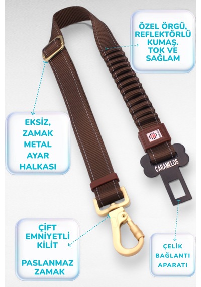 Caramelos Evcil Hayvan Araç Emniyet Kemeri Köpek Oto Kemeri Araba Oto Aksesuar Khvynas