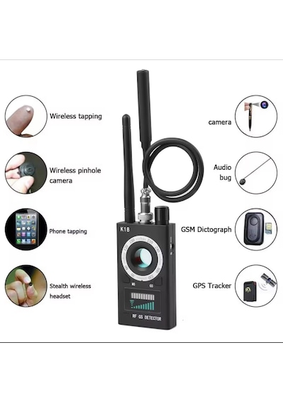 Gizli Kamera Böcek Bulucu Gizli Kamera, Gps Takip, Mikrofon,kayıt Cihazı Tespit Edici 0
