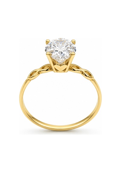 Yazıcılar 14 Ayar Altın Eterna Love Modern Tektaş Tasarım 1,14 Gr 990