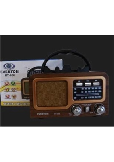 Everton Rt-602 Fm-usb-tf-aux Şarjlı Nostaljik Radyo Kdo