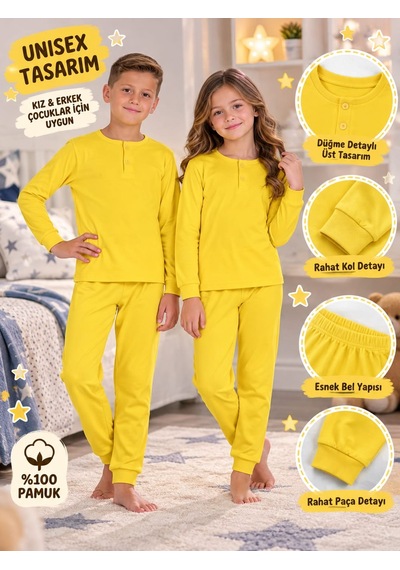 Elmas Kids Elmp Fitilli Kumaş Sarı %100 Pamuk Unisex Çocuk Pijama Takımı 1-9 Yaş 3021-4024 Renkli Elmas Kids Elmp Fitilli Kumaş Sarı %100 Pamuk Unisex Çocuk Pijama Takımı 1-9 Yaş 3021-4024 Renkli