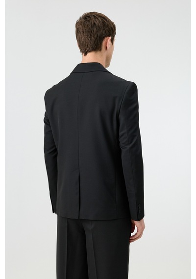 Antioch Relaxed Kruvaze Erkek Blazer Ceket Siyah