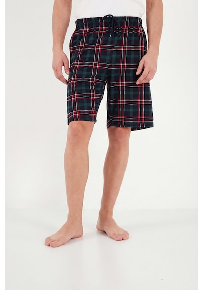 Buratti Pamuklu Regular Fit Bağlamalı Cepli Pijama Şort Erkek Şort 6574004 Yeşil
