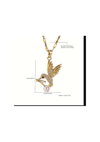 Faux Pearl Zirkonya İşlemeli Ve İnci Detaylı Şık Altın Sarısı