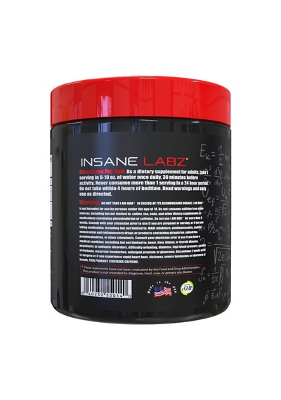 Insane Labz I Am God Preworkout Creatine And Dmae Growth