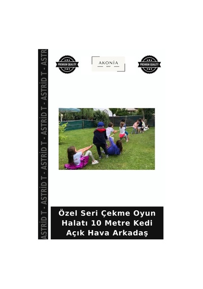 Özel Seri Çekme Oyun Halatı 10 Metre Kedi Açık Hava Arkadaş