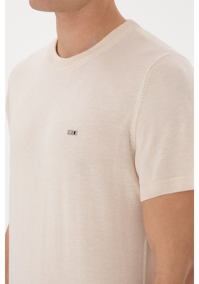 U.S. Polo Assn. Erkek Slim Fit Bisiklet Yaka Taş Tişört 50306456-VR049