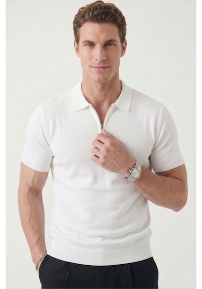 Deepsea Erkek Beyaz Slim Fit Nefes Alan Pamuklu Polo Yaka Tişört Dar Kesim Likralı Triko Tişört 2505001 Beyaz Deepsea Erkek Beyaz Slim Fit Nefes Alan Pamuklu Polo Yaka Tişört Dar Kesim Likralı Triko Tişört 2505001 Beyaz